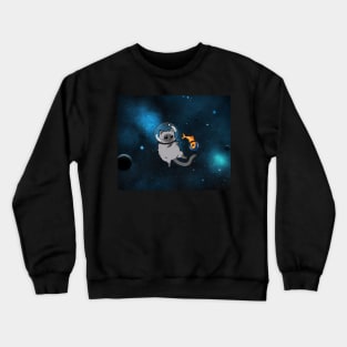 spacecat and spacefish Crewneck Sweatshirt